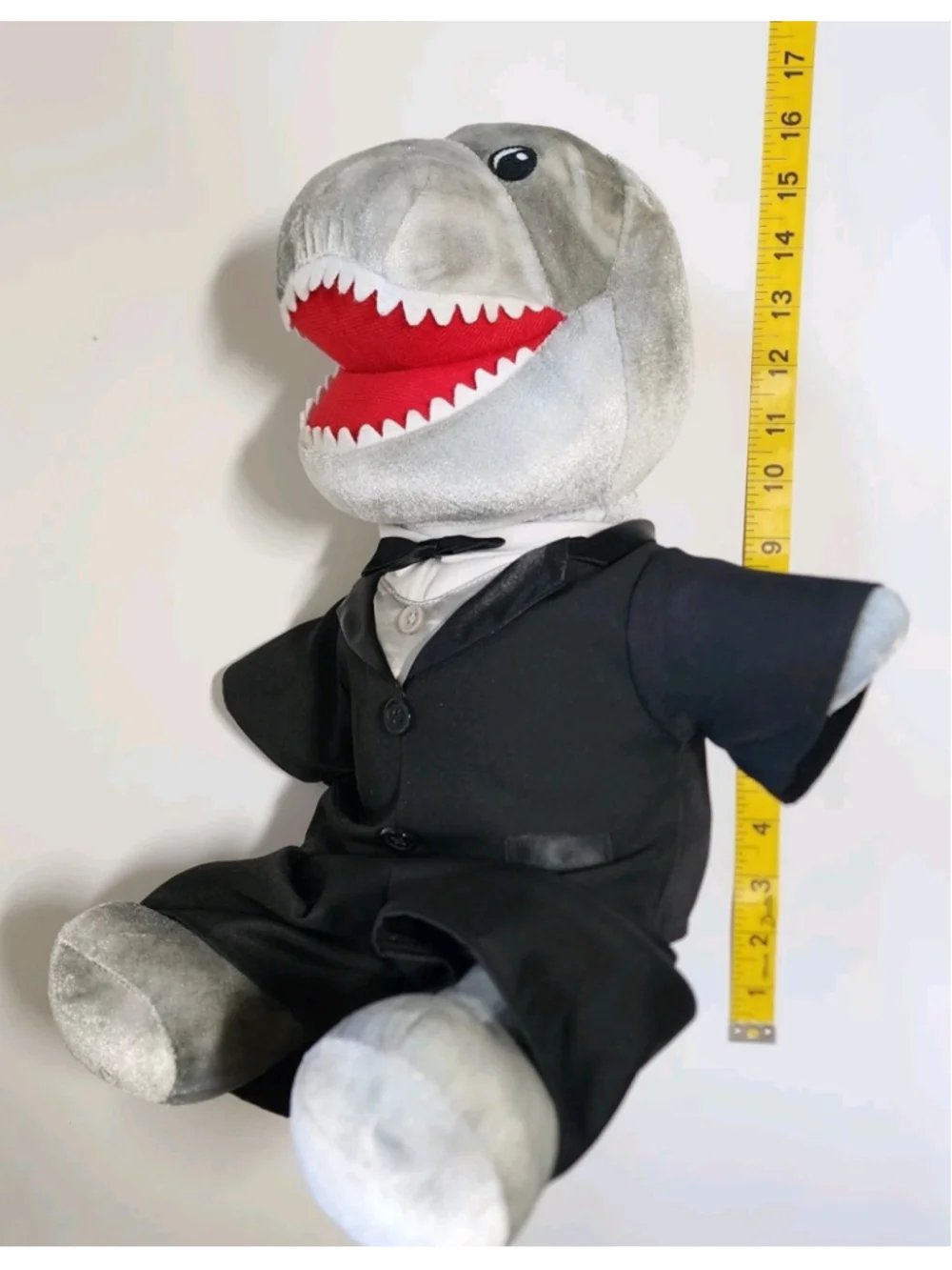 Build-A-Bear Toothy Shark Plush Stuffed Animal In Groom Tuxedo Suit Retired BAB